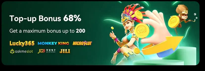 Deposit Bonus 68%